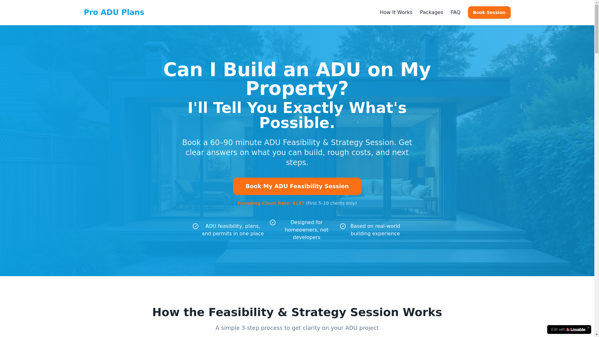 website screenshot of https://proaduplans.com/