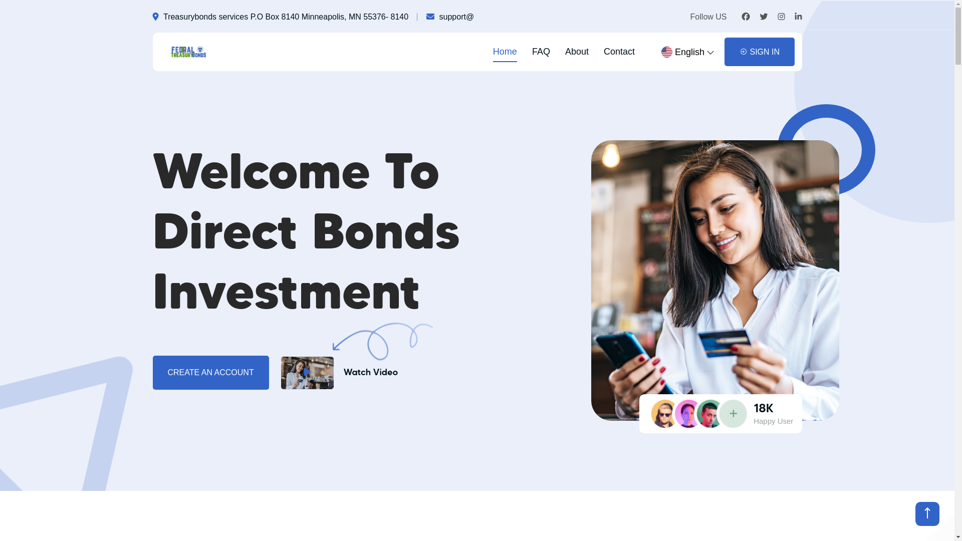 website screenshot of https://usatreasurybondsdirect.com/