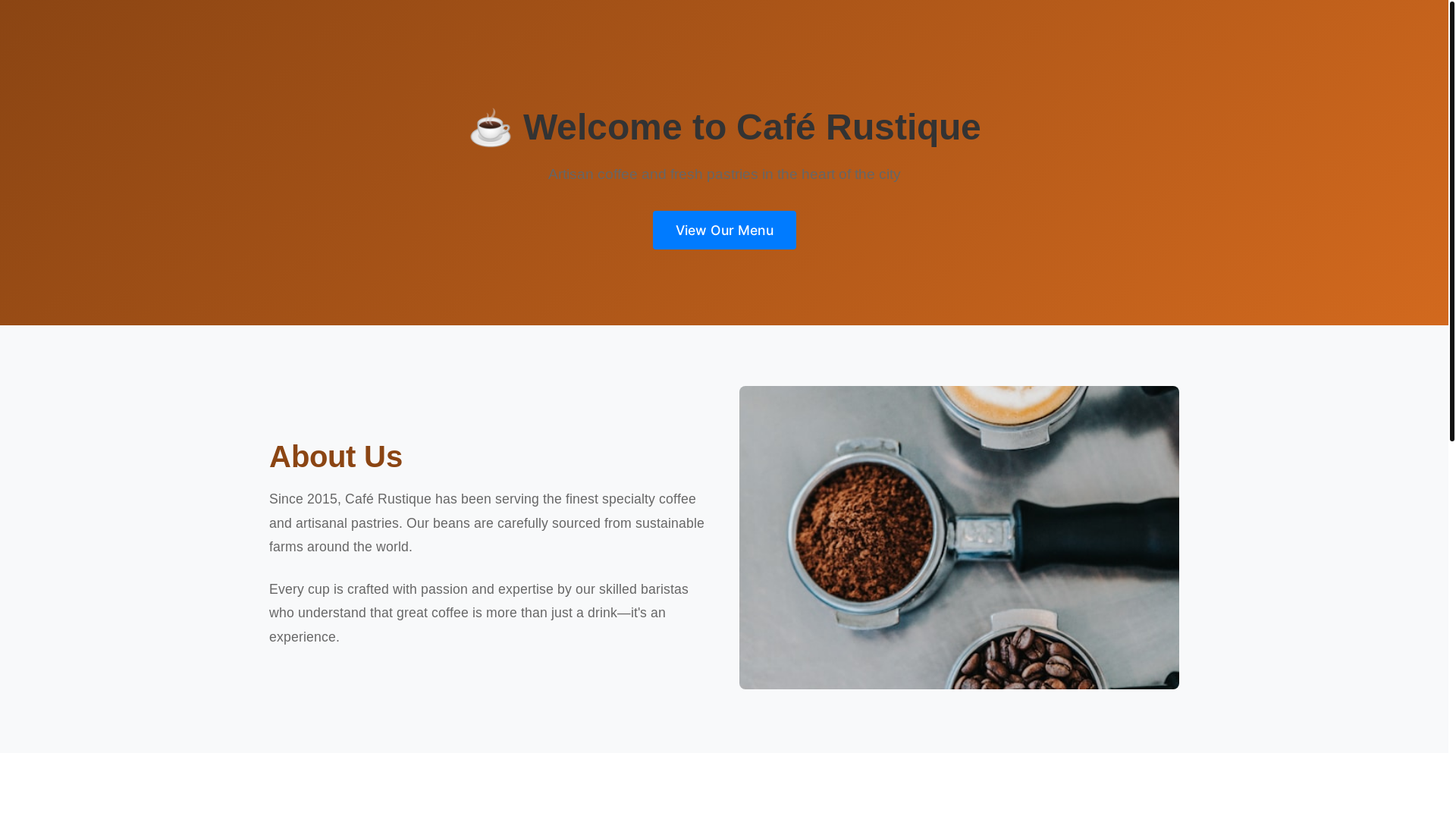 website screenshot of https://wysiwyg-cafe-website.pages.dev/