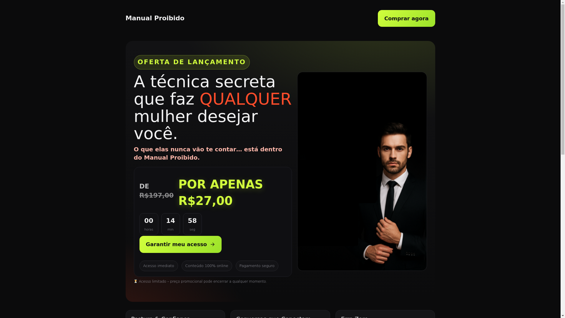 website screenshot of https://omanualproibido.online/