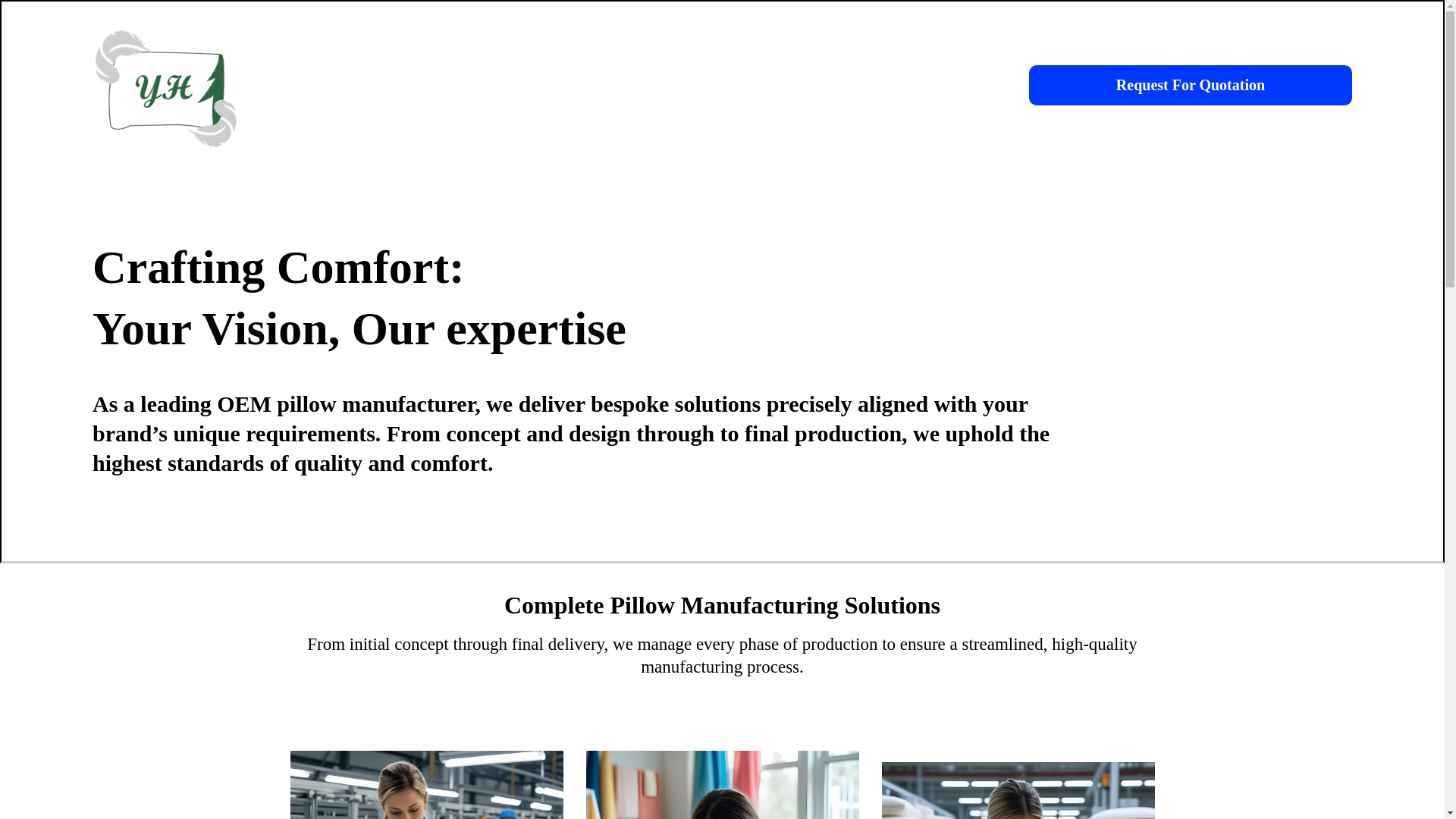website screenshot of https://yhtextile.com.my/