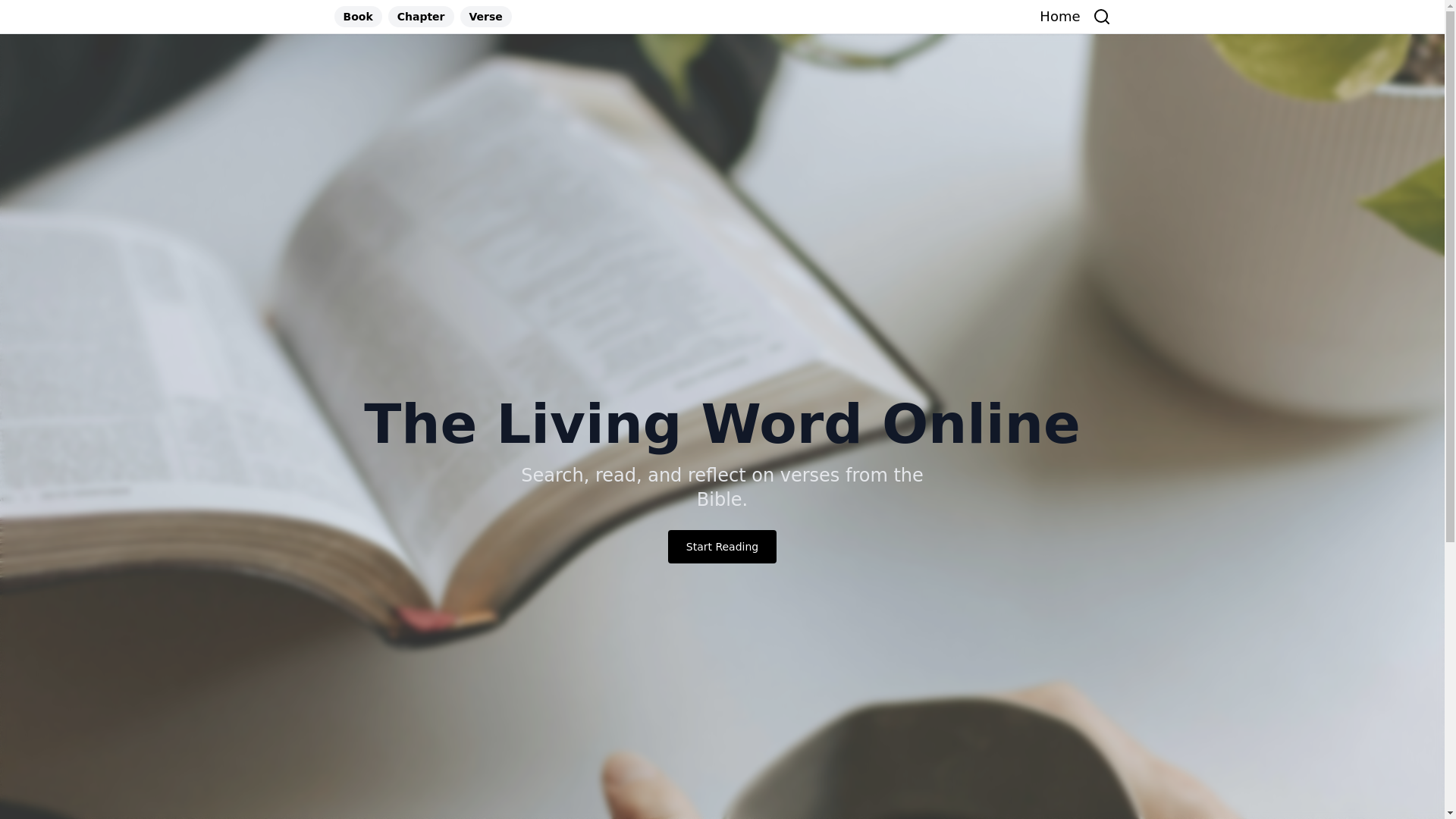 website screenshot of https://thelivingwordonline.com/