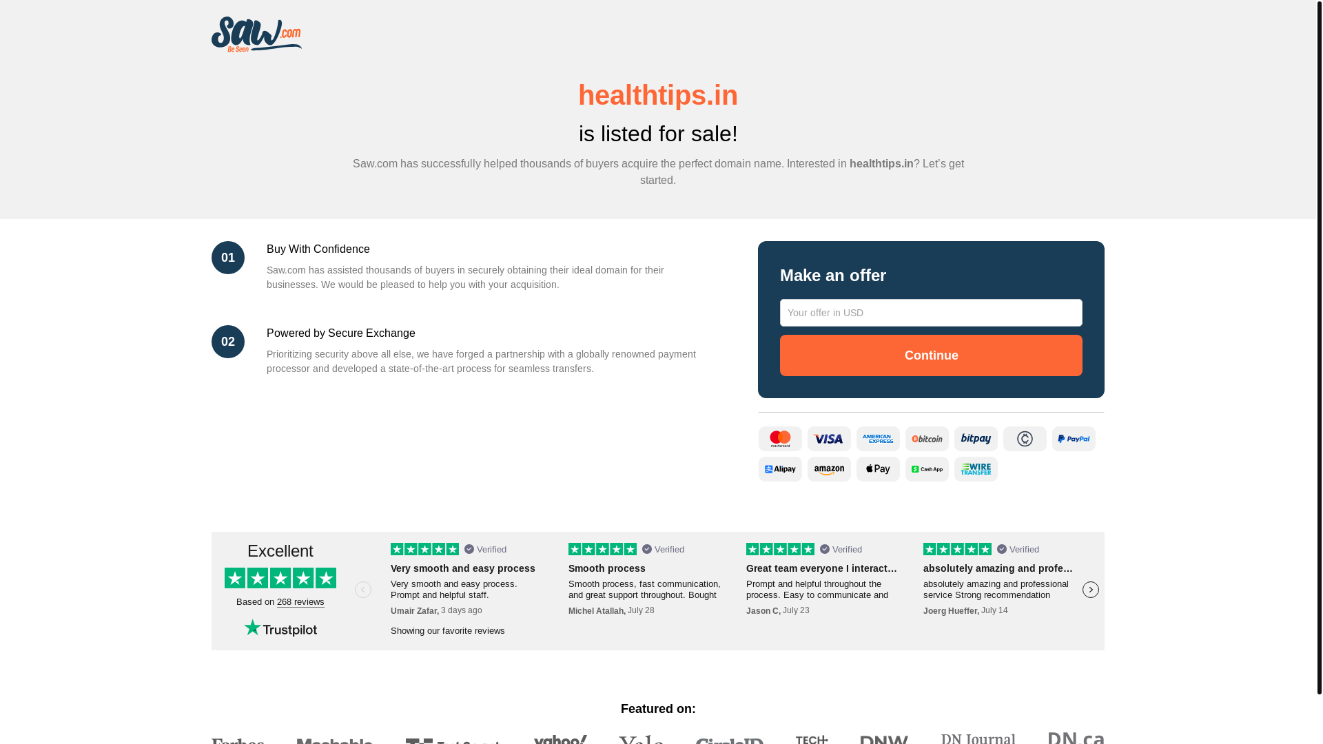 website screenshot of https://healthtips.in/