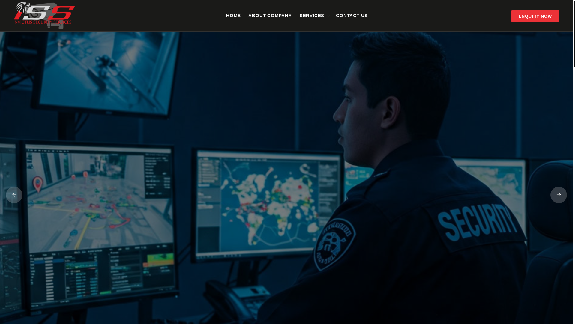 website screenshot of https://invictussecurityservices.in/
