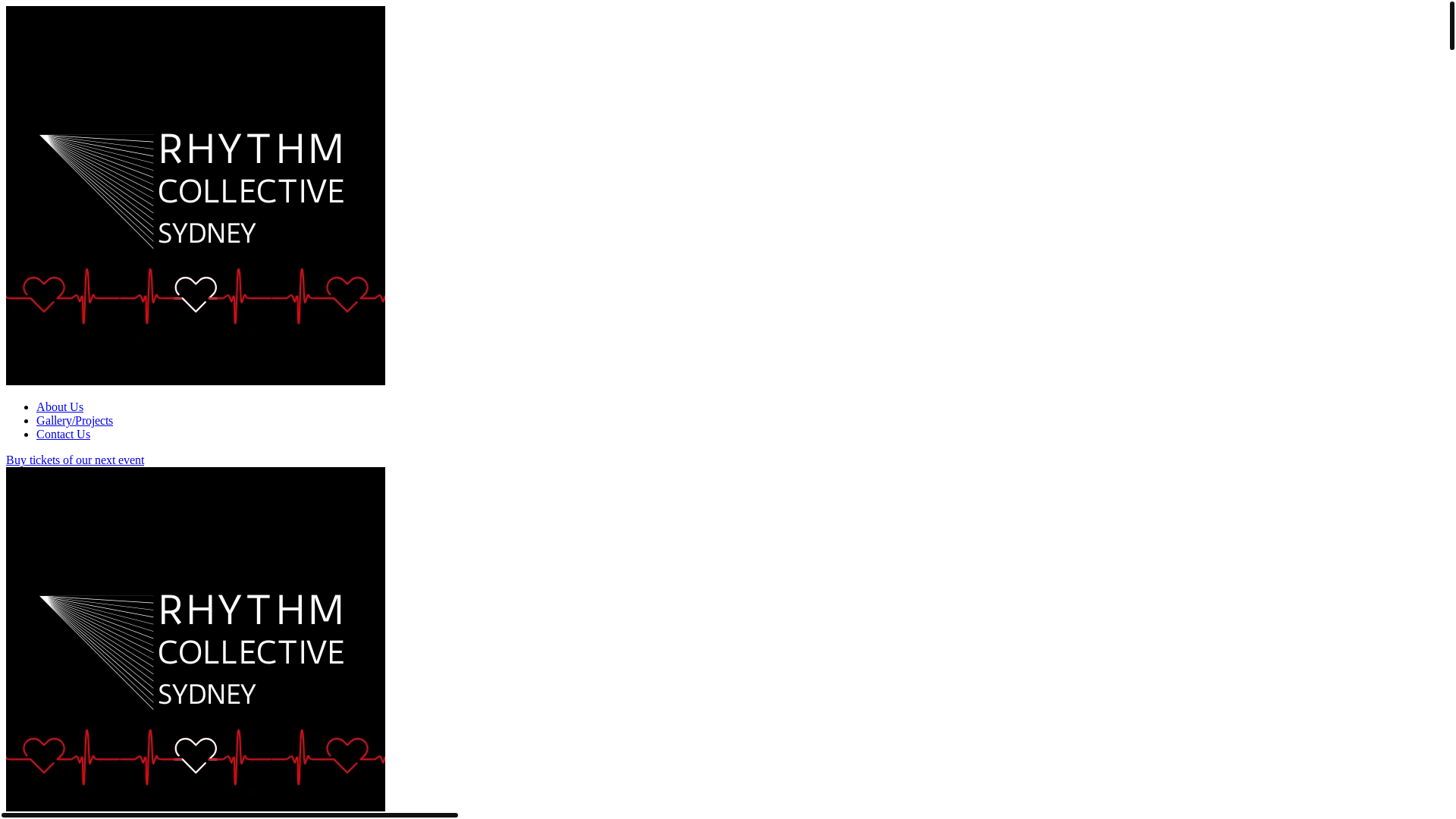 website screenshot of https://rhythmcollective.au/