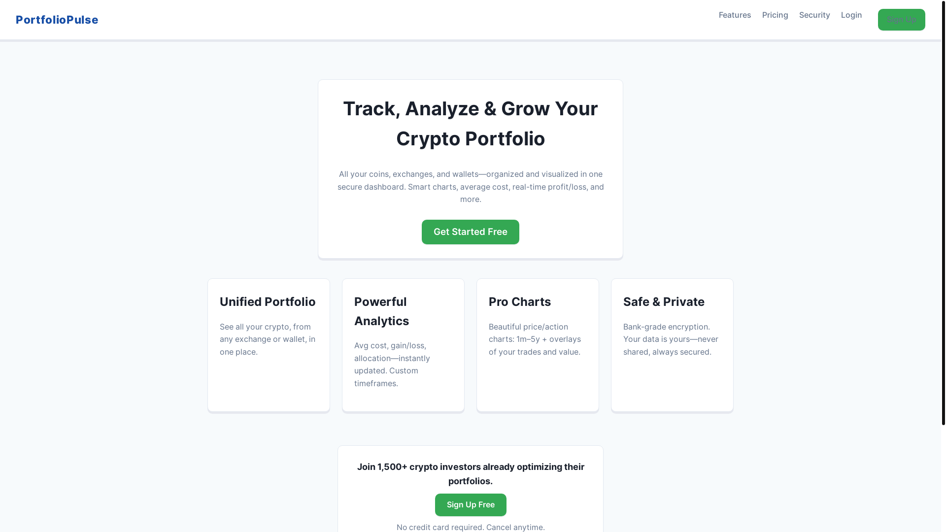website screenshot of https://cryptovaulttracker.com/