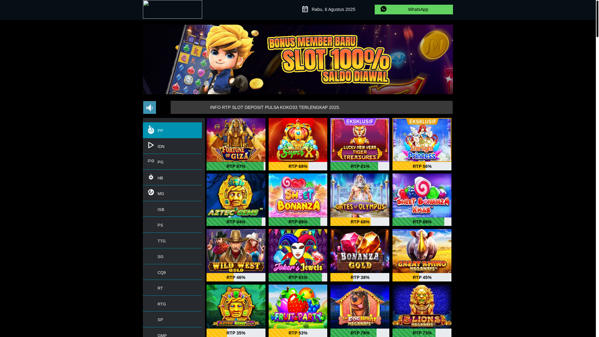 website screenshot of https://gacor-koko33.homes/