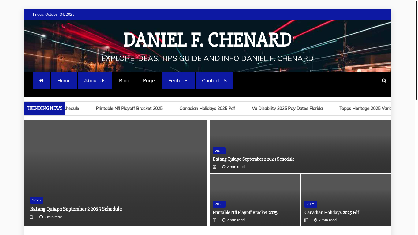 website screenshot of https://danielfchenard.pages.dev/
