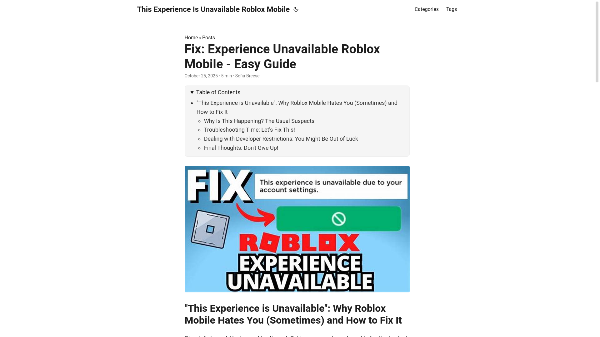 website screenshot of https://this-experience-is-unavailable-roblox-mobile.pages.dev/