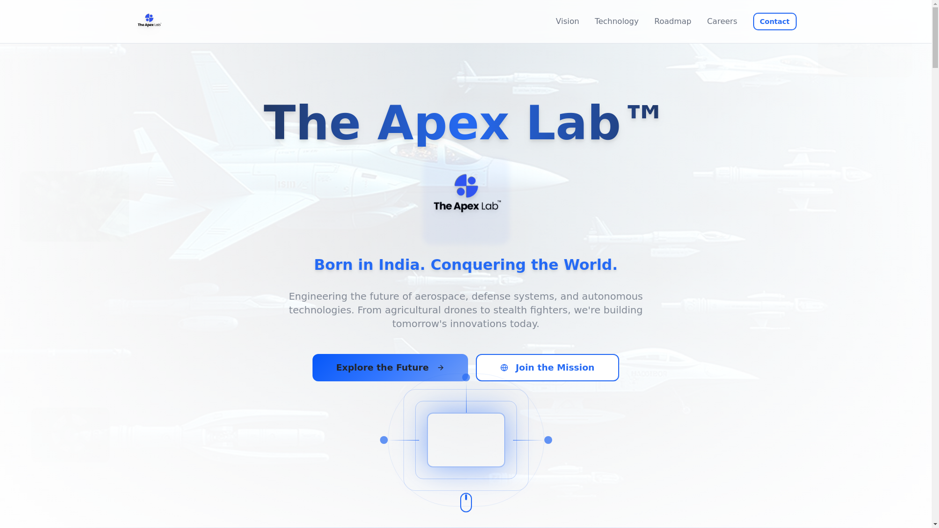 website screenshot of https://wetheapexlab.com/