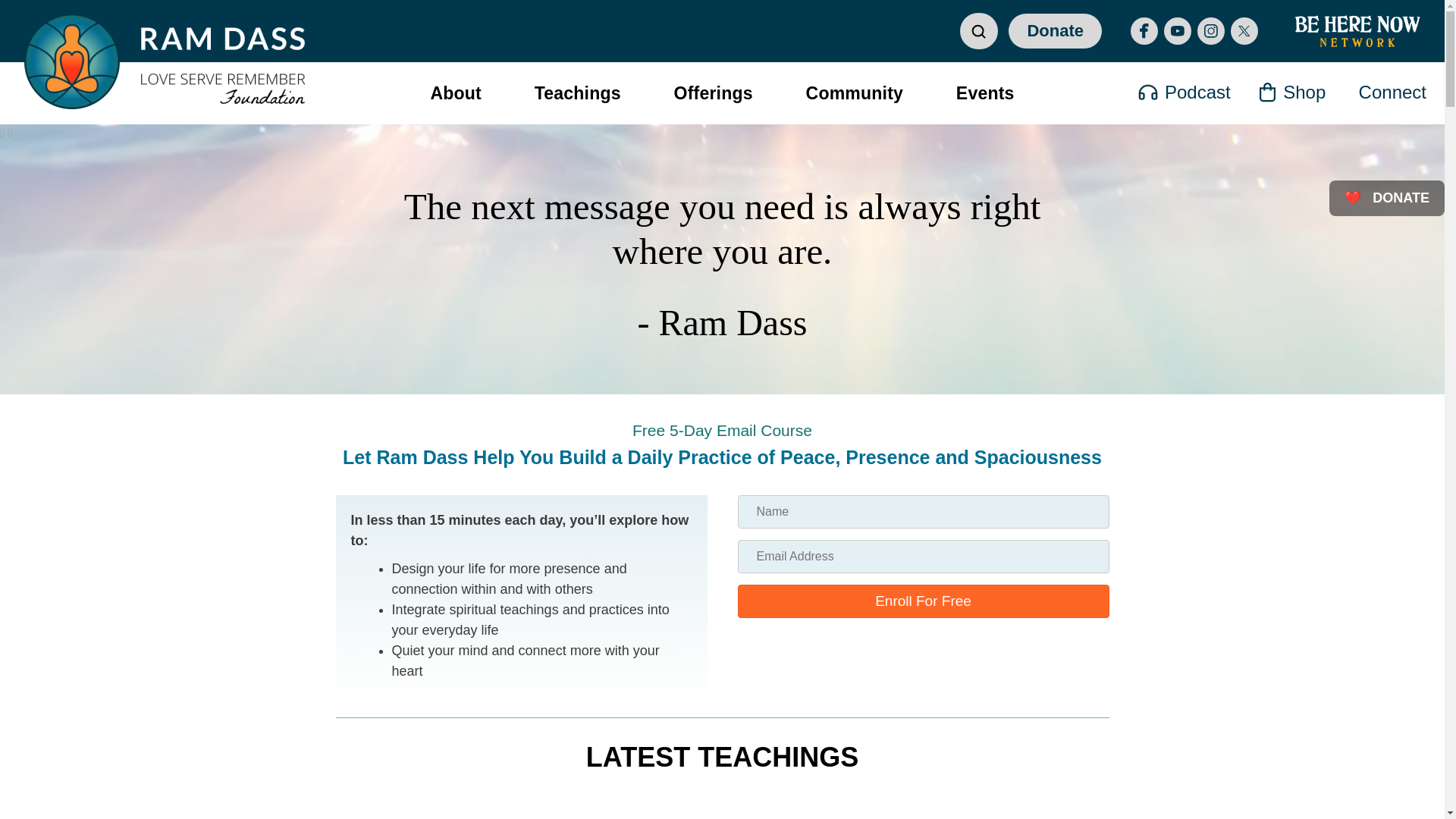 website screenshot of https://ramdass.pro/