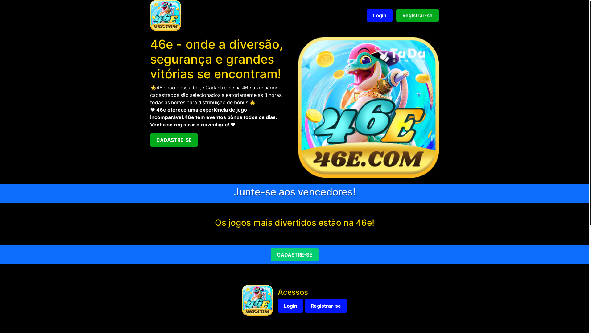 website screenshot of https://46egames.com/
