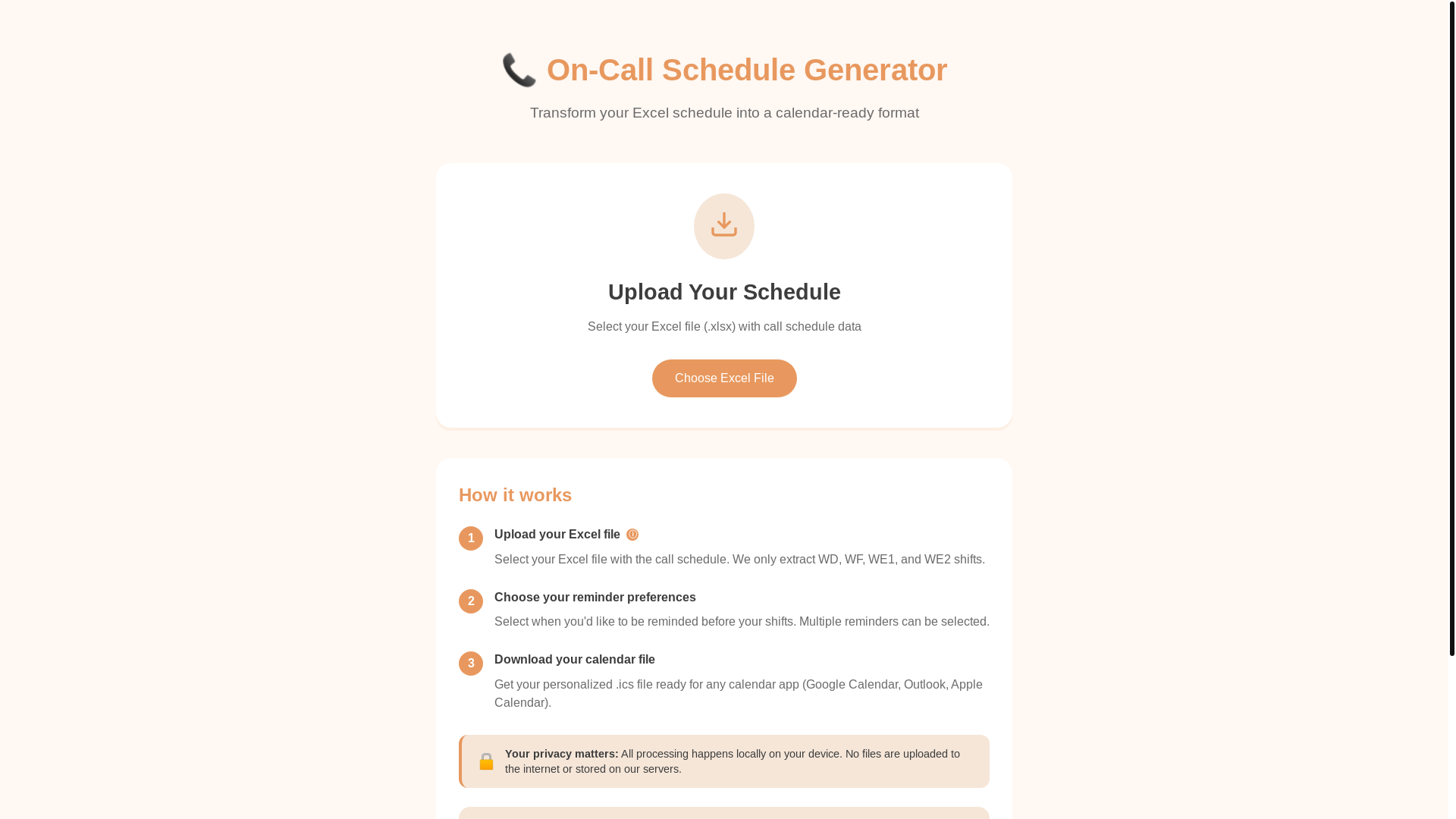 website screenshot of https://on-call-calendar.pages.dev/