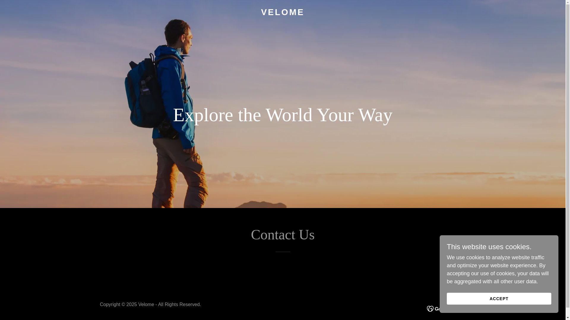 website screenshot of https://velome.in/