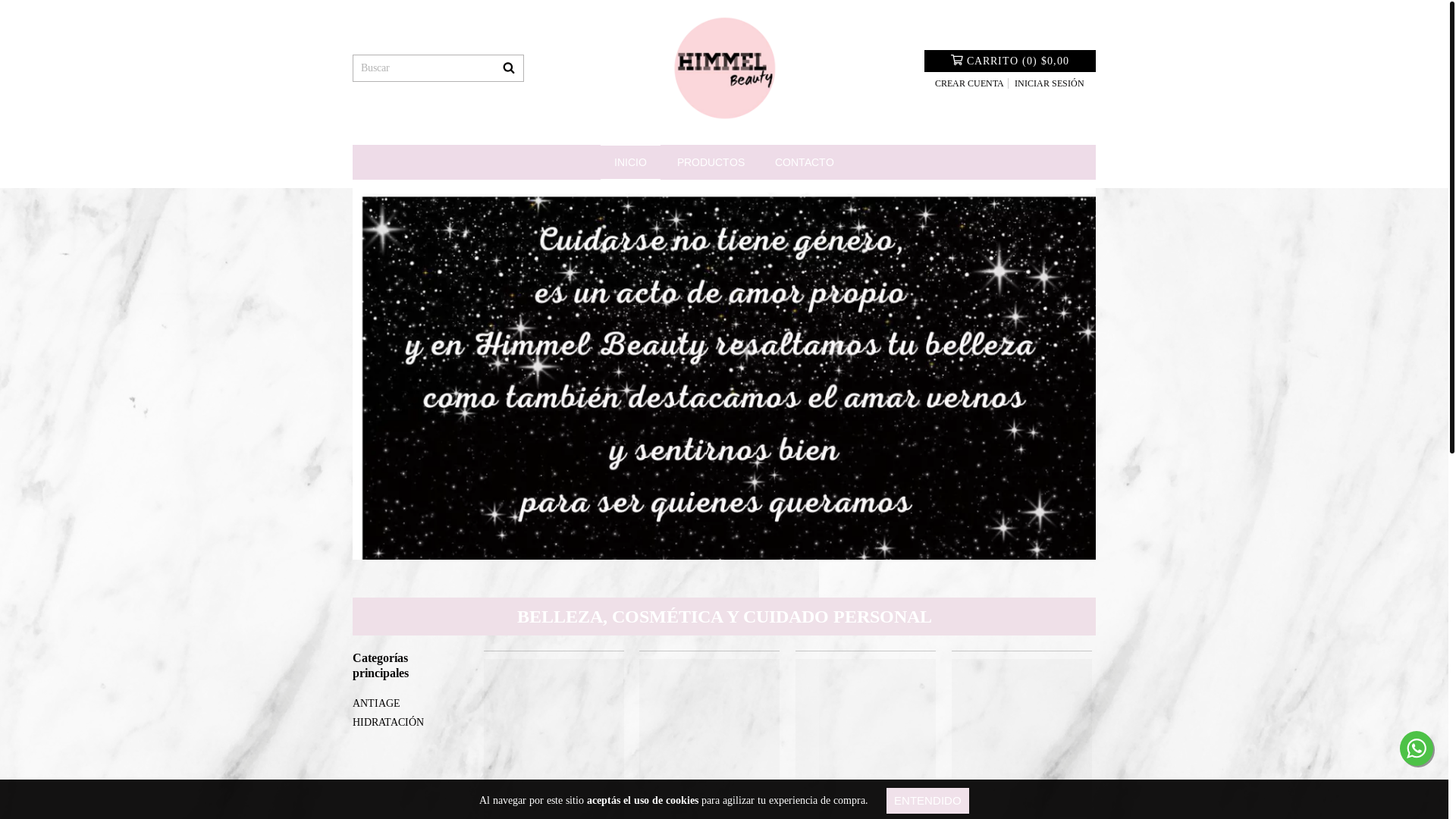 website screenshot of https://himmelbeauty.com.ar/