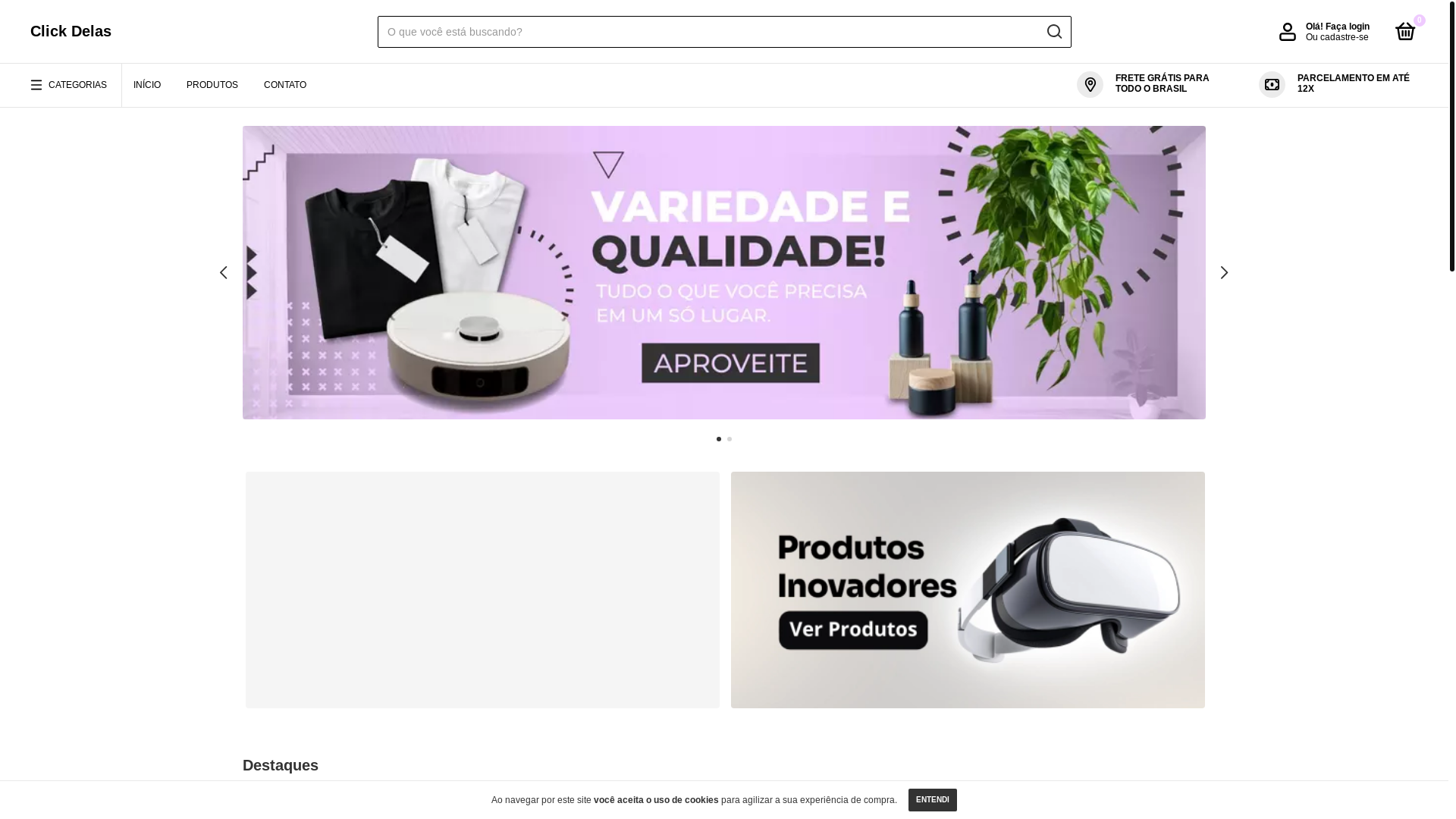 website screenshot of https://clickdelas.com/