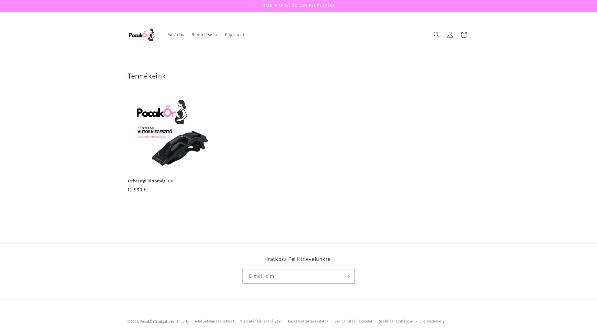 website screenshot of https://pocakor.hu/
