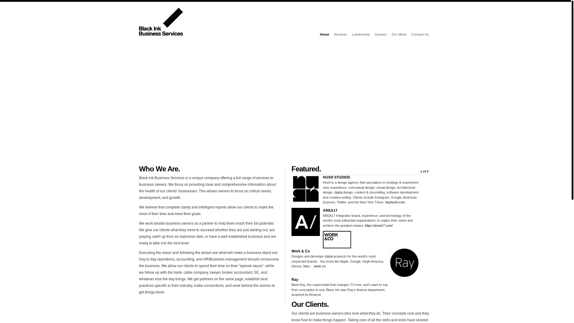 website screenshot of https://blackink-business.com/