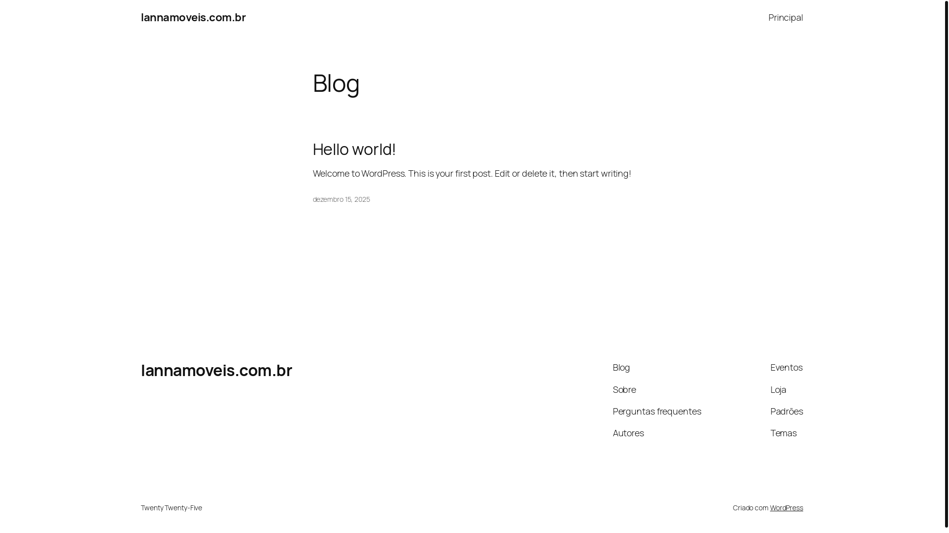 website screenshot of https://lannamoveis.com.br/