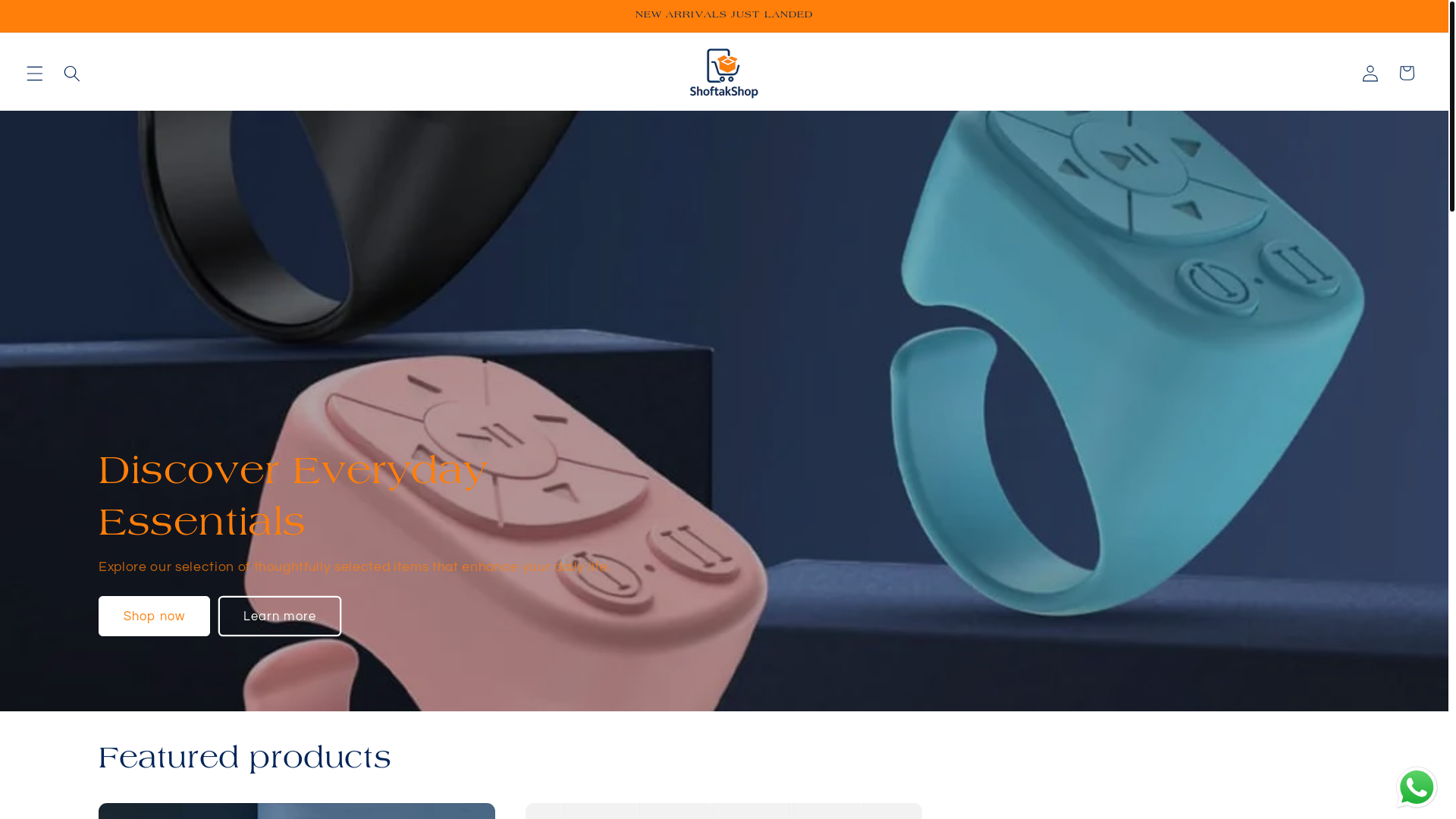 website screenshot of https://shoftak.shop/