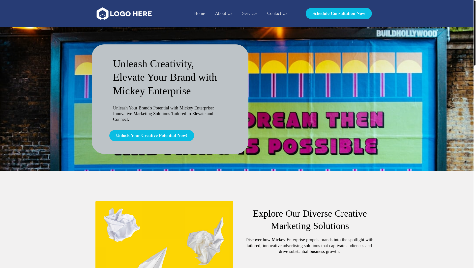 website screenshot of https://mickeyenterprise.org/