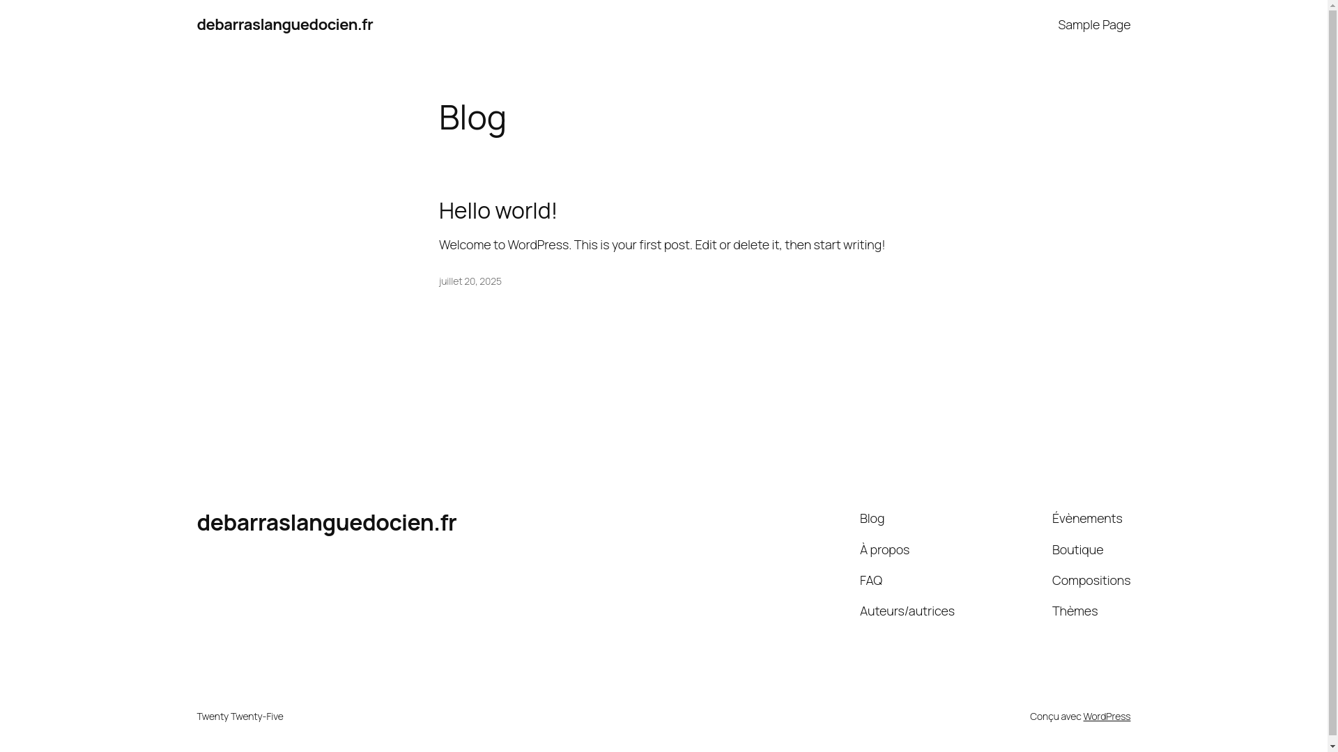 website screenshot of https://debarraslanguedocien.fr/