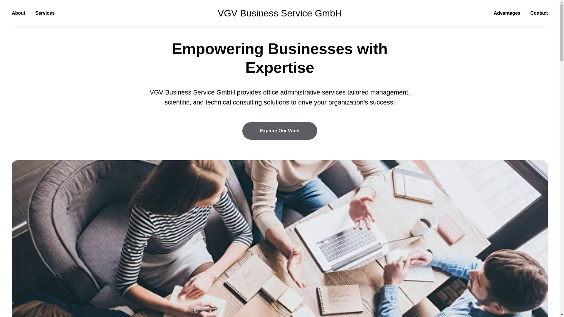 website screenshot of https://vgvbusinessservicegmbh.com/