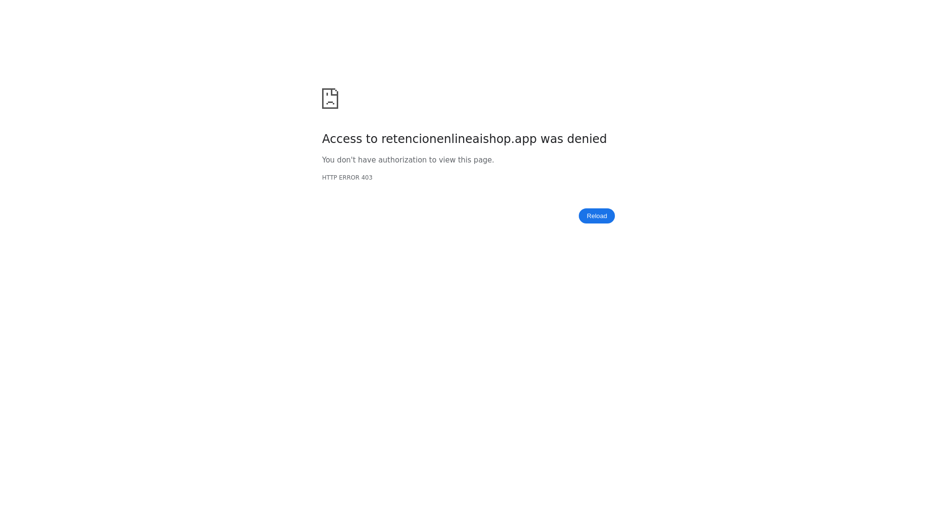 website screenshot of https://retencionenlineaishop.app/