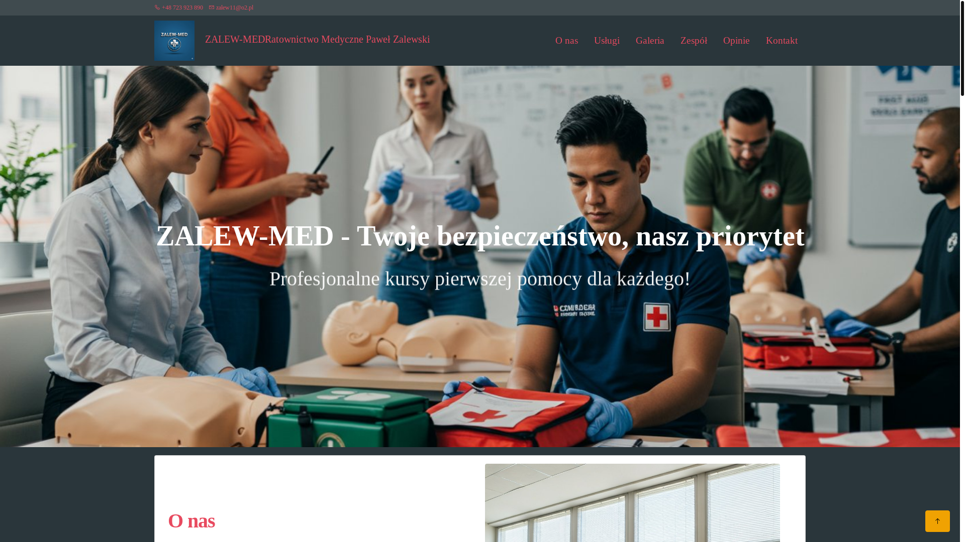 website screenshot of https://zalew-med.pl/