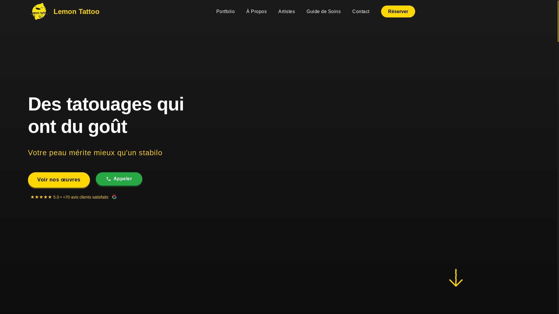 website screenshot of https://lemontattoo.fr/