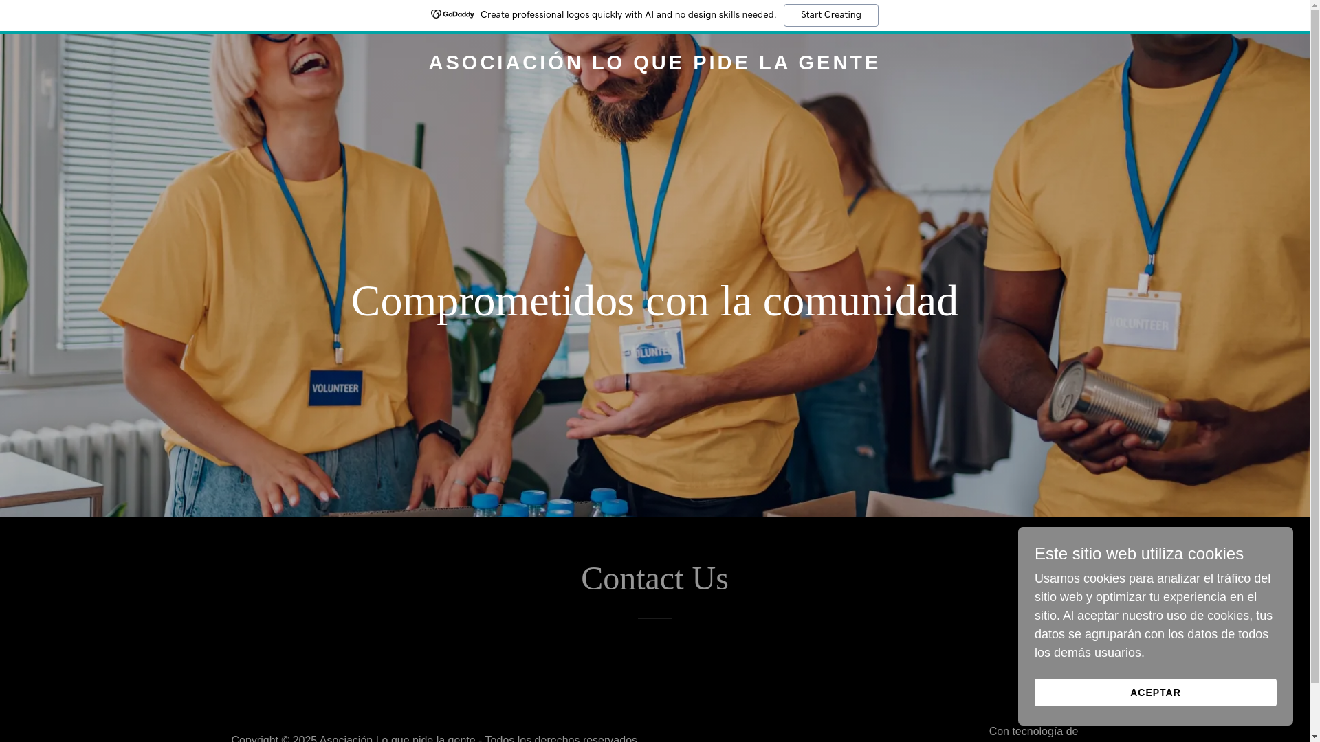 website screenshot of https://loquepidelagente.com/