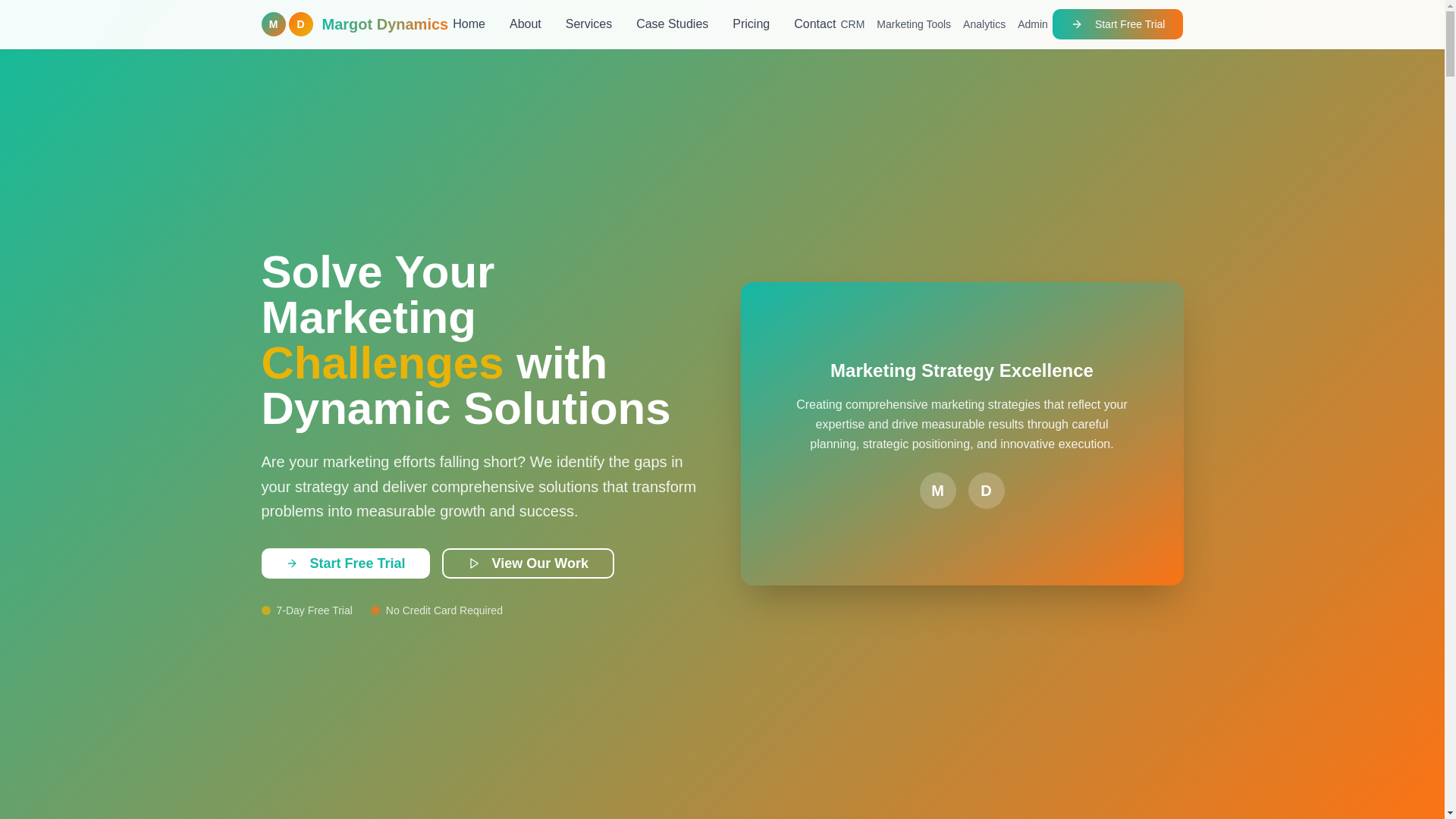website screenshot of https://margotsite.com/