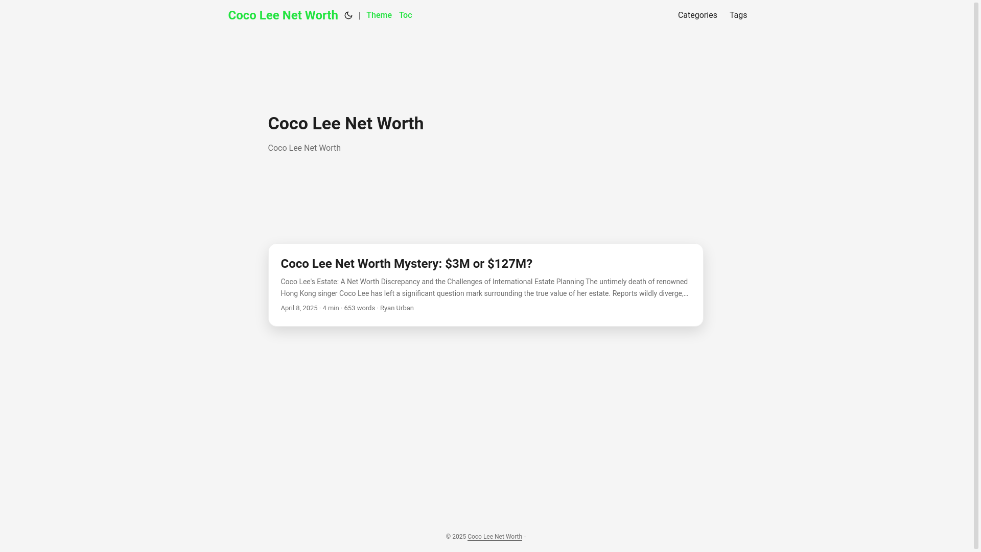 website screenshot of https://coco-lee-net-worth.pages.dev/