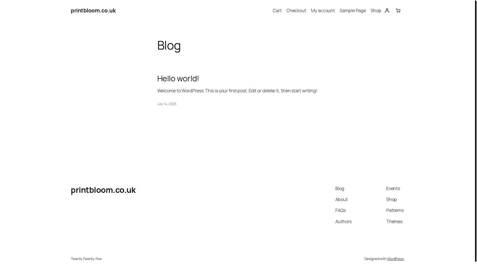 website screenshot of https://printbloom.co.uk/
