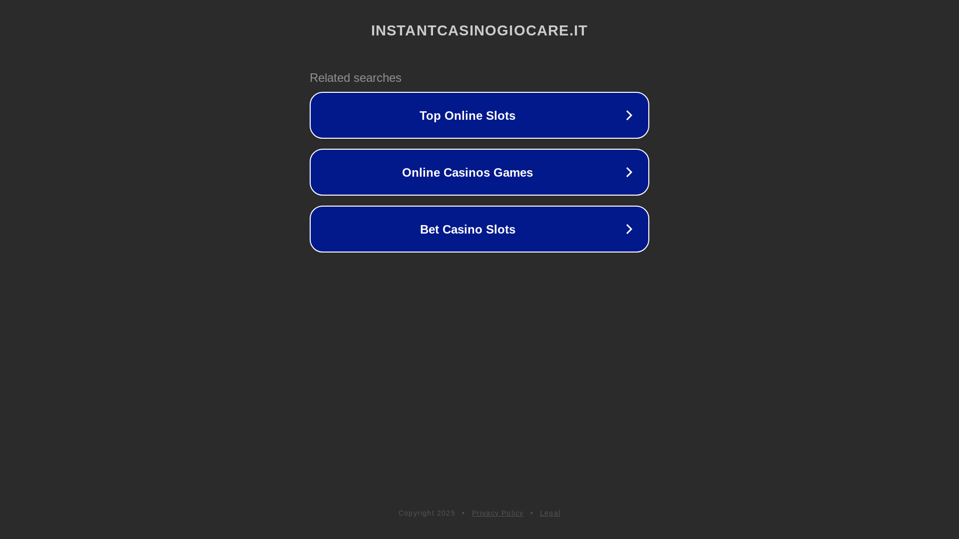 website screenshot of https://instantcasinogiocare.it/