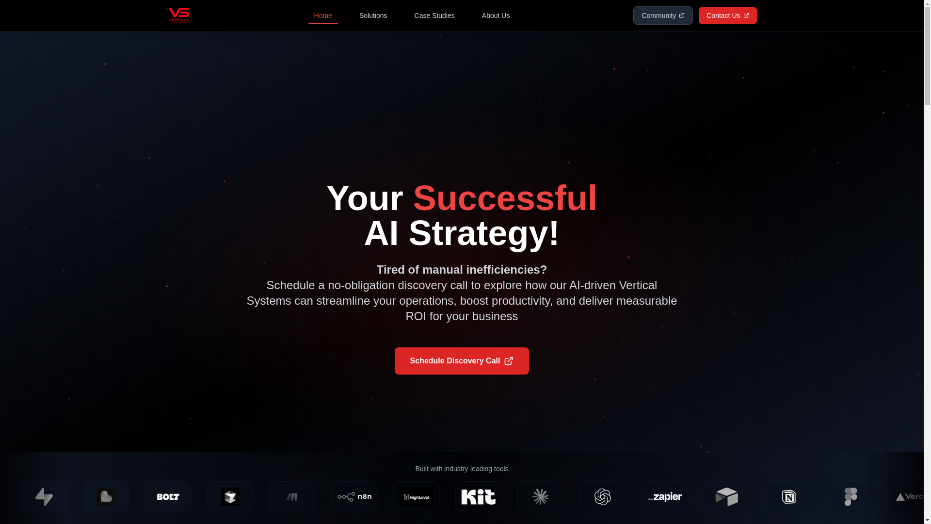 website screenshot of https://gotverticalsystems.com/