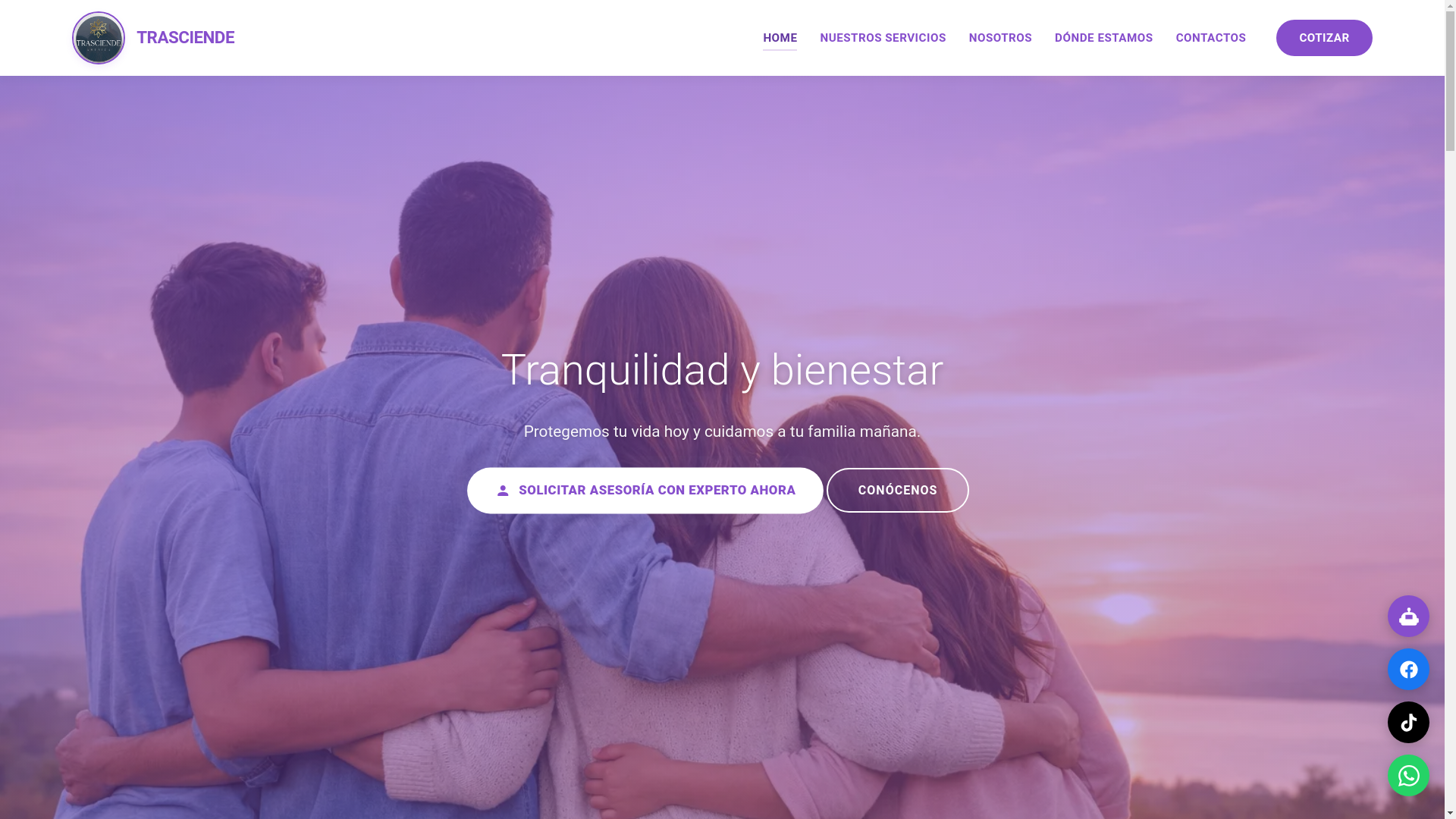 website screenshot of https://trasciende-usa.com/