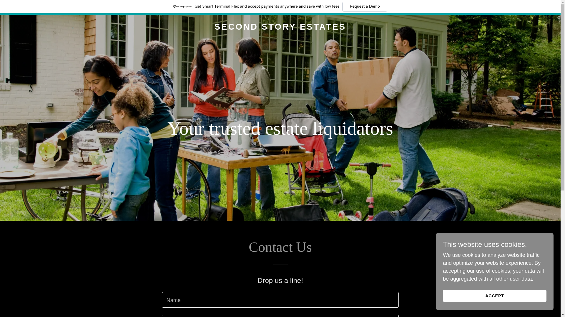 website screenshot of https://secondstoryestates.com/