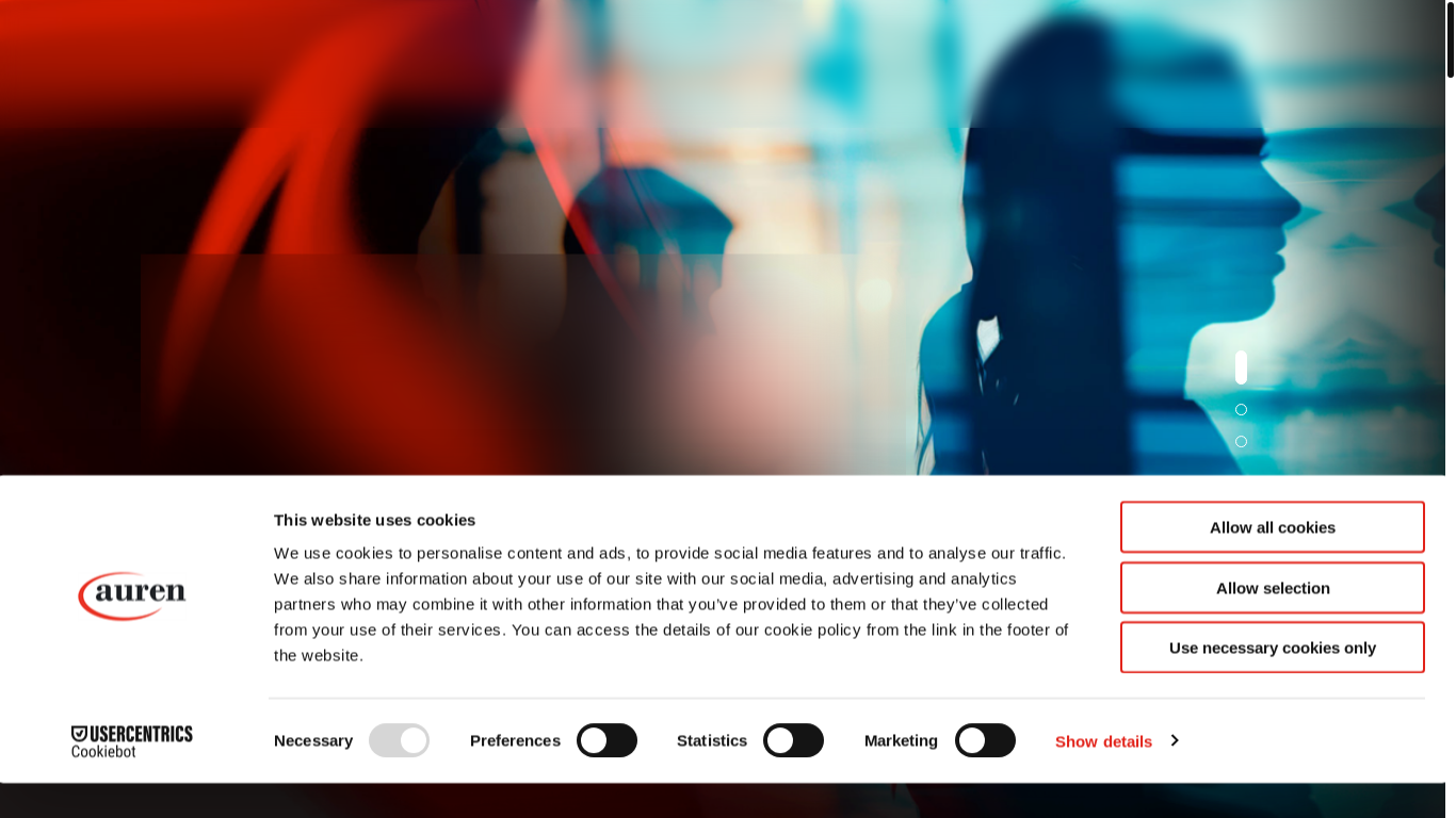 website screenshot of https://auren.com/
