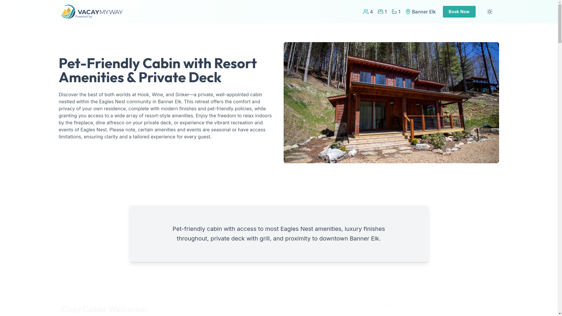 website screenshot of https://elktrails.properties/