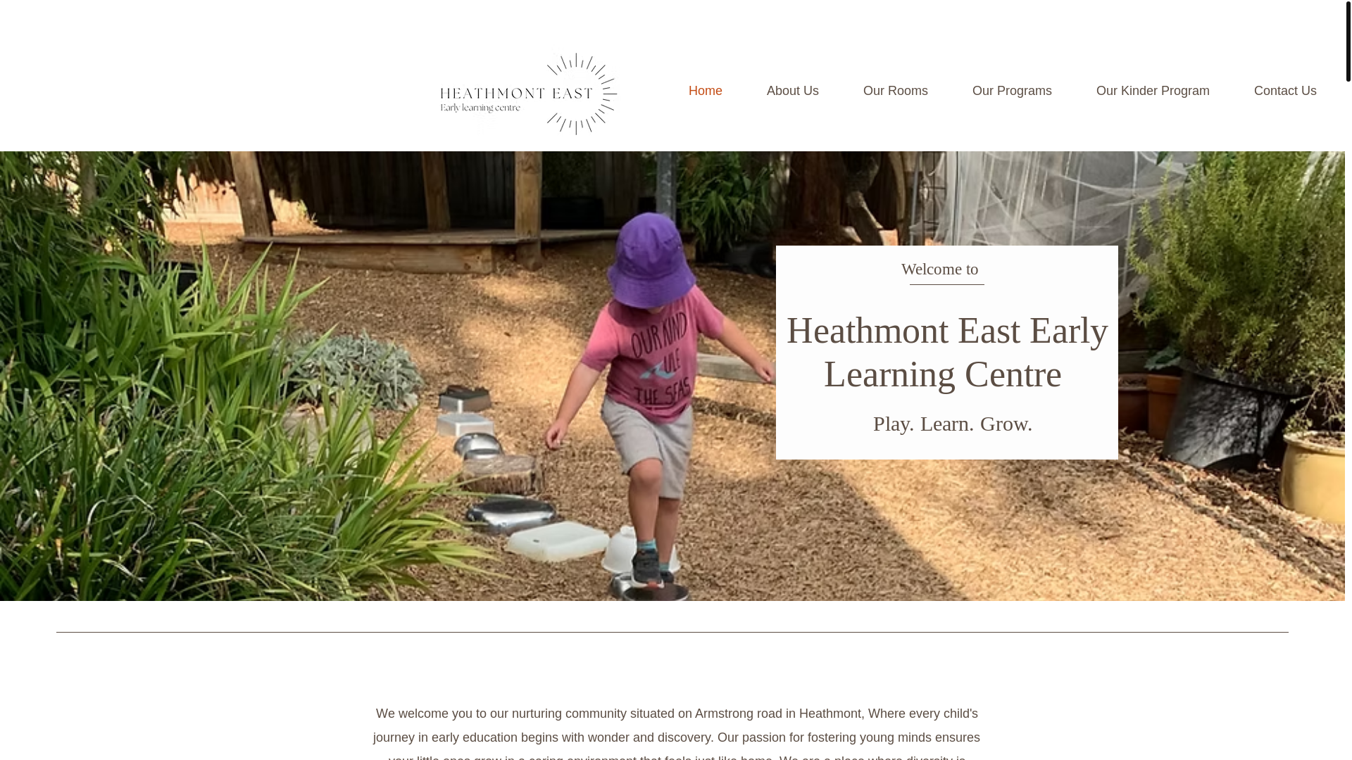website screenshot of https://heathmonteastearlylearningcentre.com/