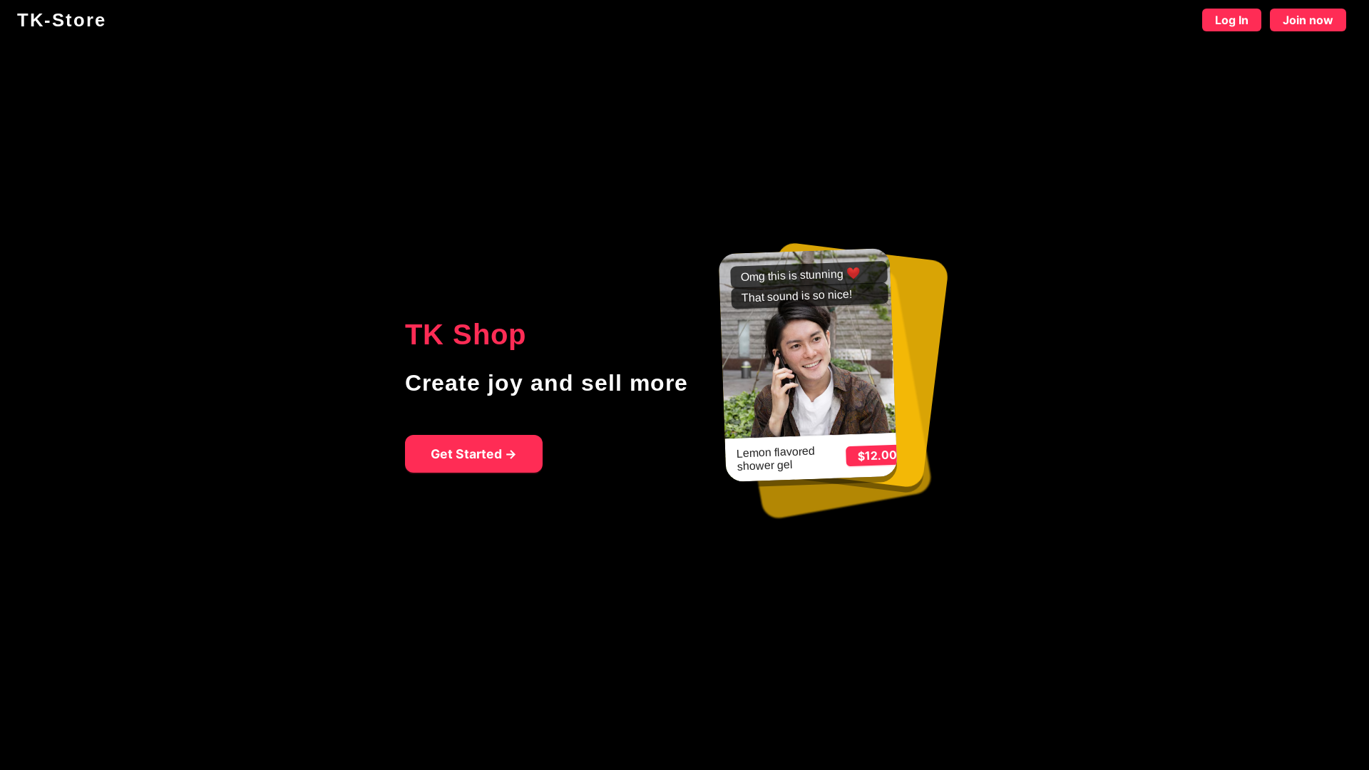 website screenshot of https://tiklmall.cfd/