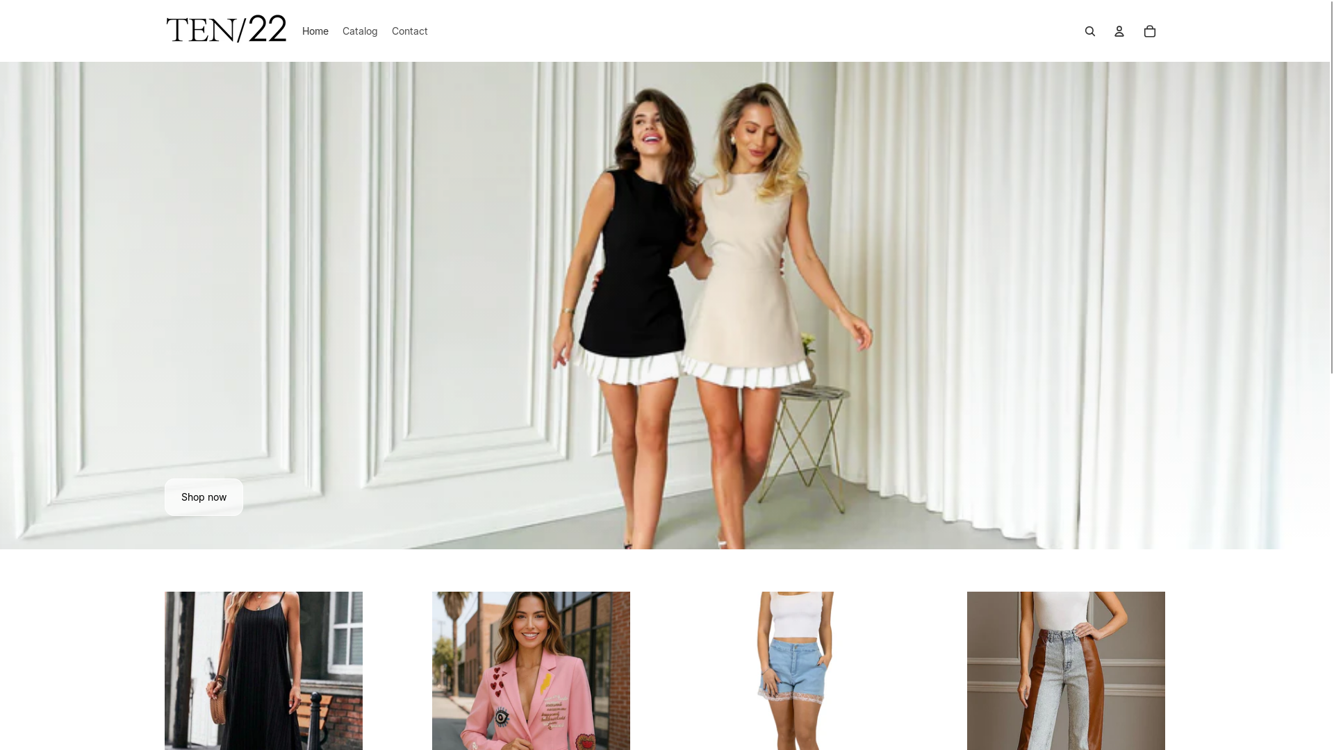 website screenshot of https://ten22wholesale.com/