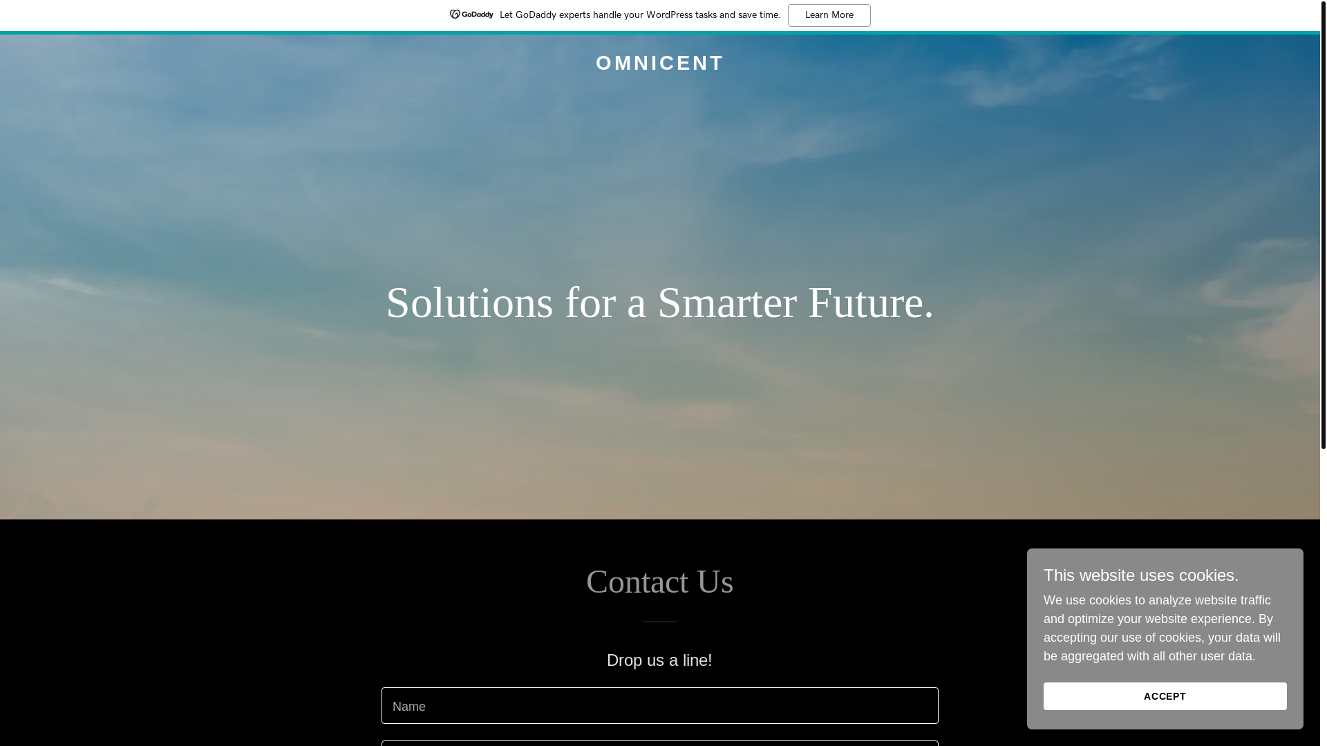 website screenshot of https://omnicent.us/