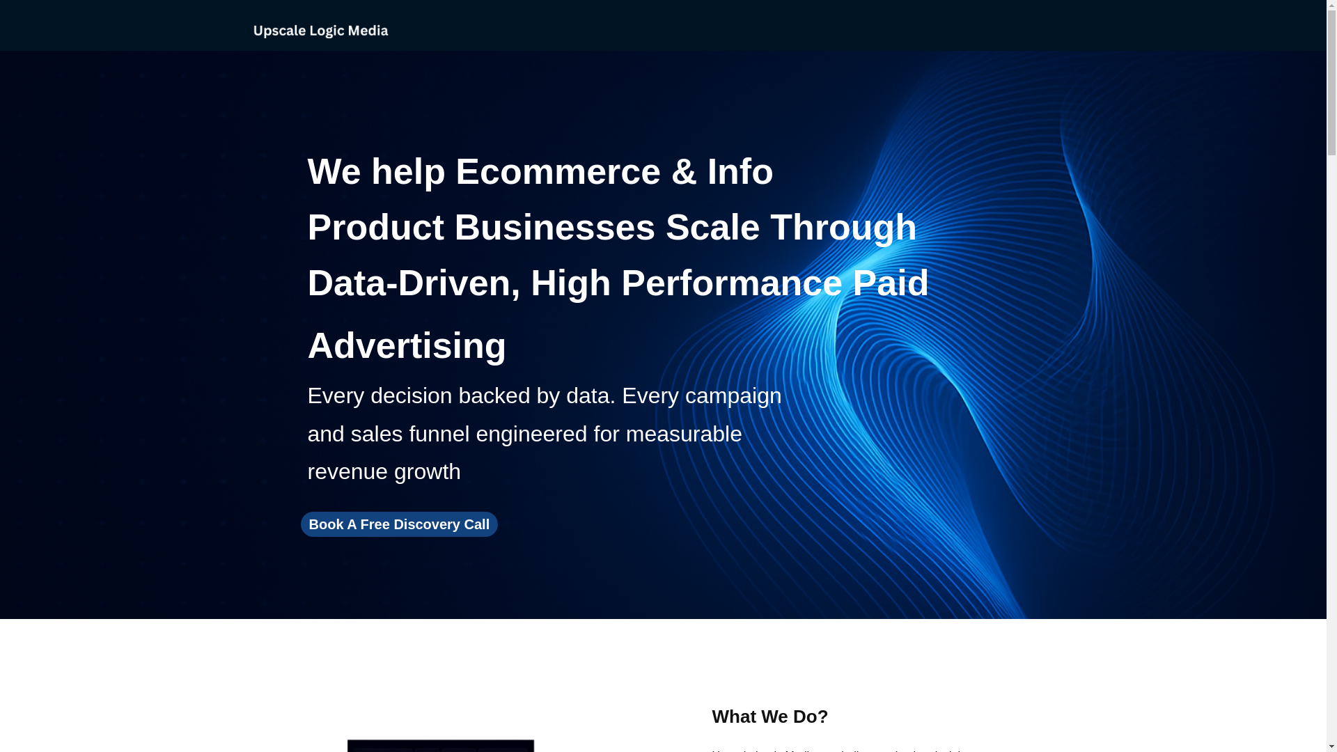 website screenshot of https://upscalelogicmedia.com/