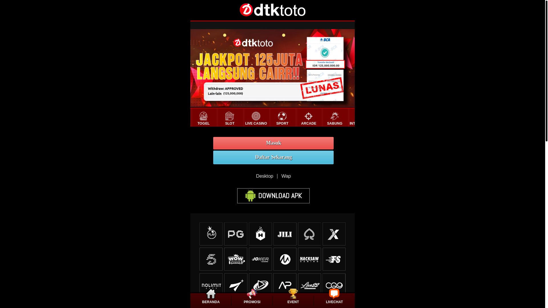 website screenshot of https://detiktotogolds.com/