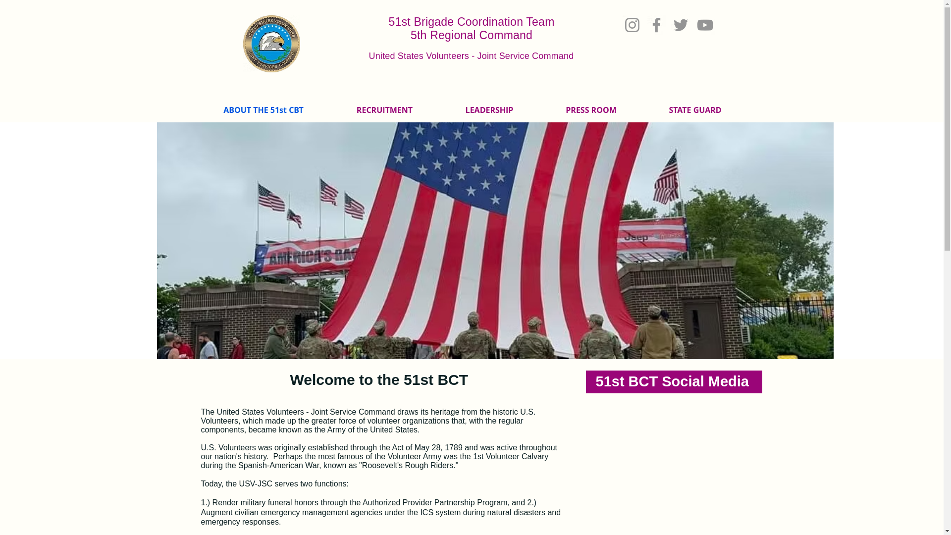 website screenshot of https://51stbct.org/