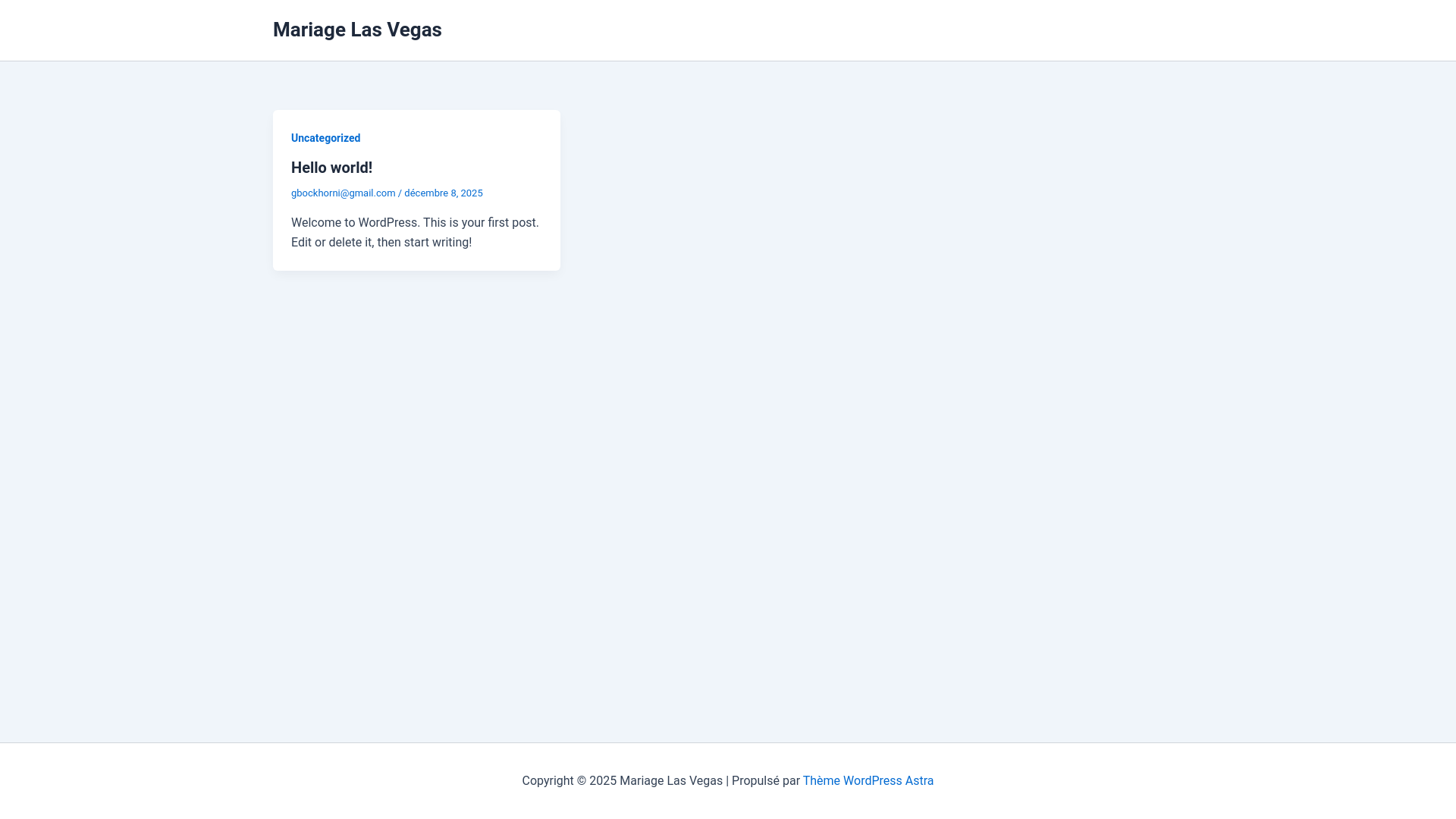 website screenshot of https://mariage-vegas.com/