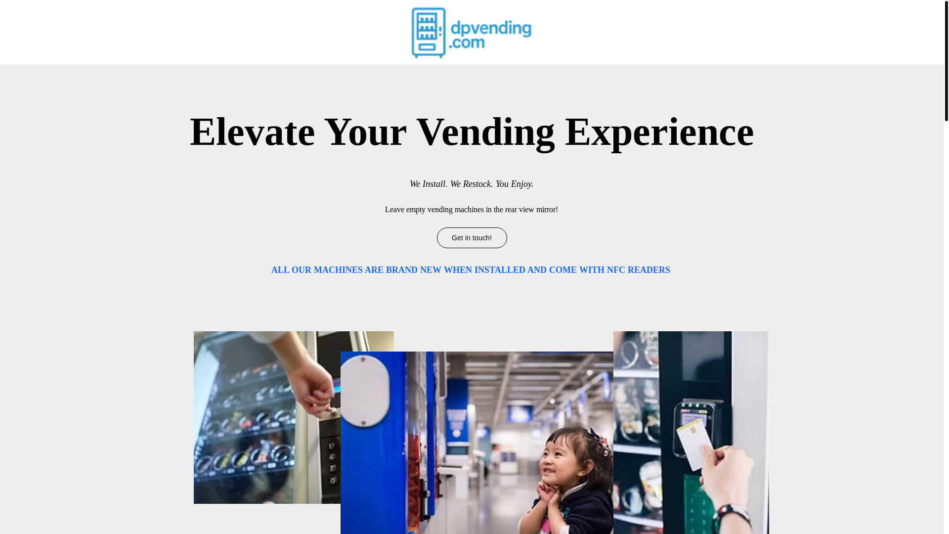 website screenshot of https://dpxvending.com/