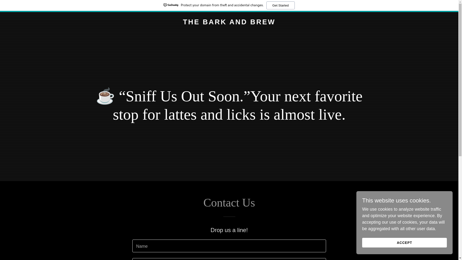 website screenshot of https://thebarkandbrew.ca/